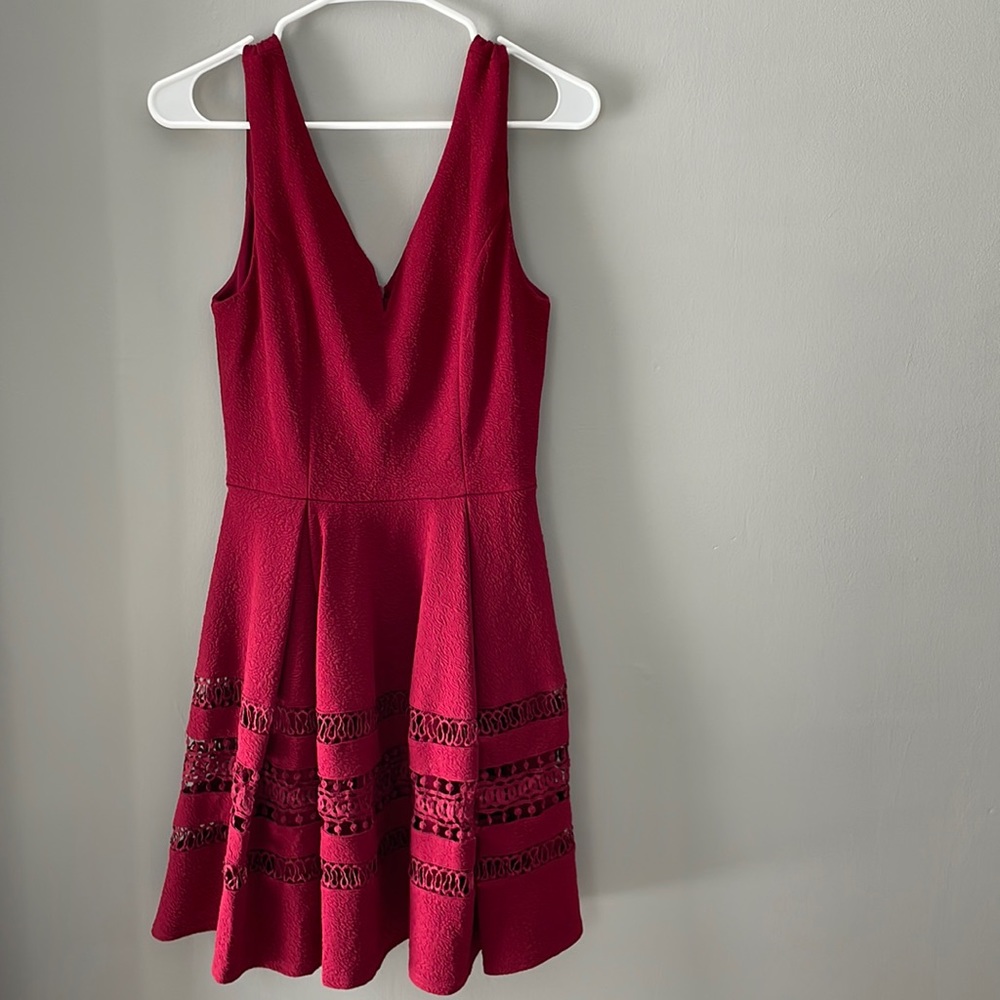 Maroon A Line dress